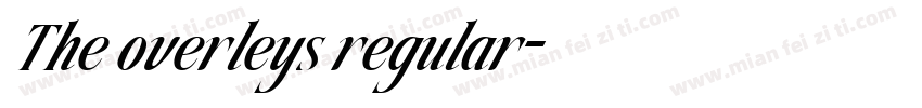 The overleys regular字体转换